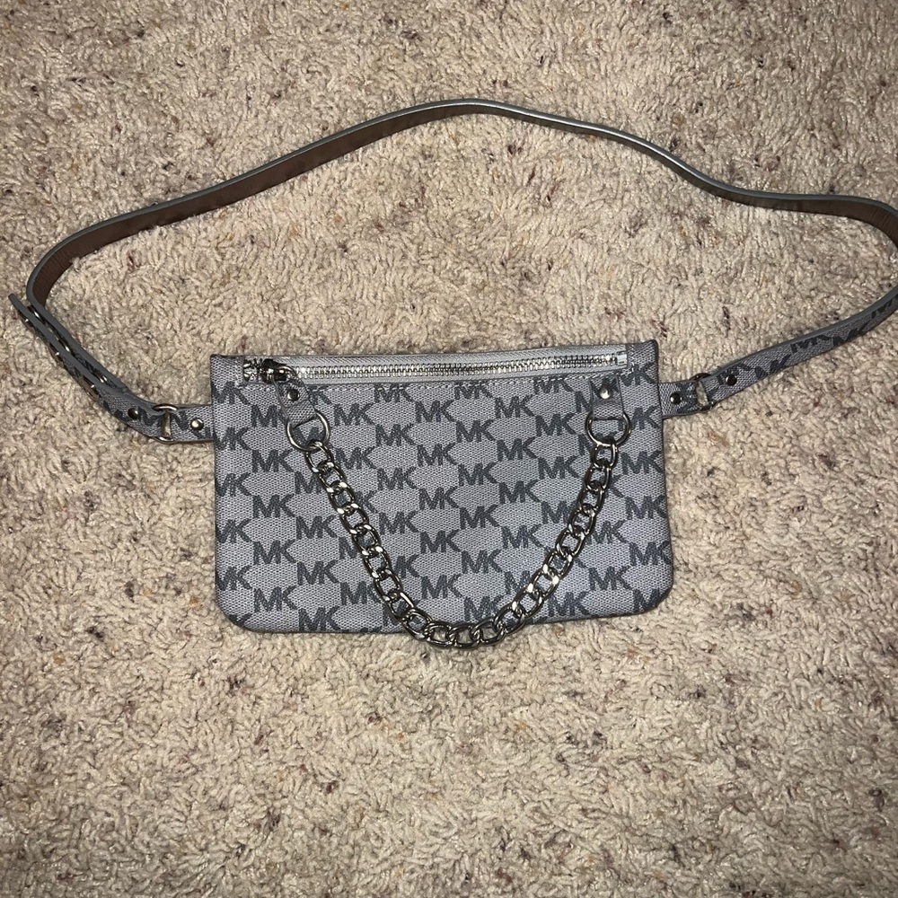 Michael Kors Monogram Crossbody Bag in Gray